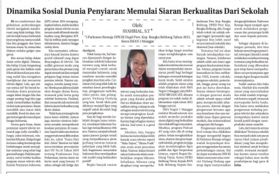 Dinamika Sosial Dunia Penyiaran: Memulai Siaran Berkualitas Dari Sekolah